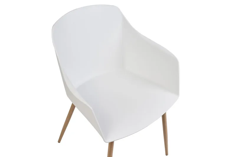 Set med 2 matstolar Fonda ll - Vit, ljust trä - Möbler - Stolar & fåtöljer - Matstol & köksstol