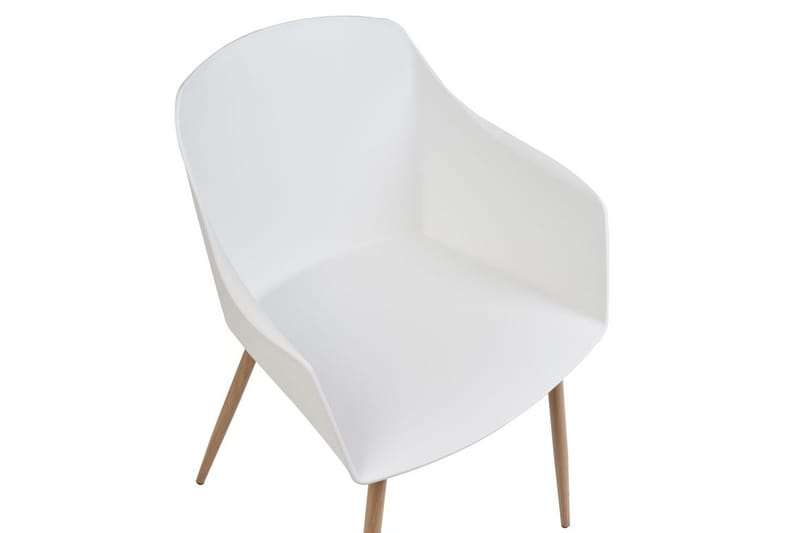 Set med 2 matstolar Fonda ll - Vit, ljust trä - Möbler - Stolar & fåtöljer - Matstol & köksstol