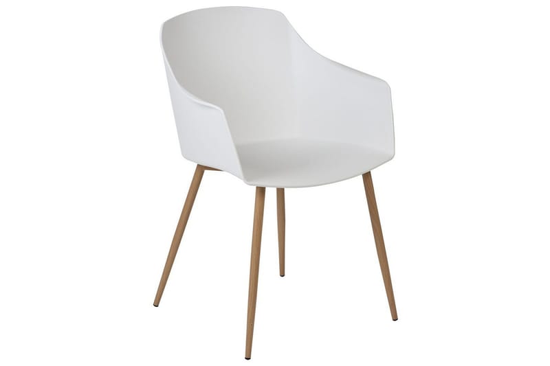 Set med 2 matstolar Fonda ll - Vit, ljust trä - Möbler - Stolar & fåtöljer - Matstol & köksstol