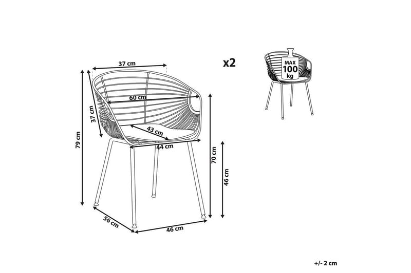 Set med 2 matstolar Hoback - Möbler - Stolar & fåtöljer - Matstol & köksstol