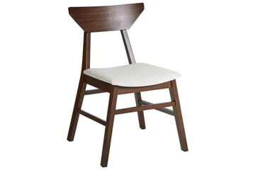 Set med 2 matstolar Hopkins - Brun, Beige - Möbler - Stolar & fåtöljer - Matstol & köksstol