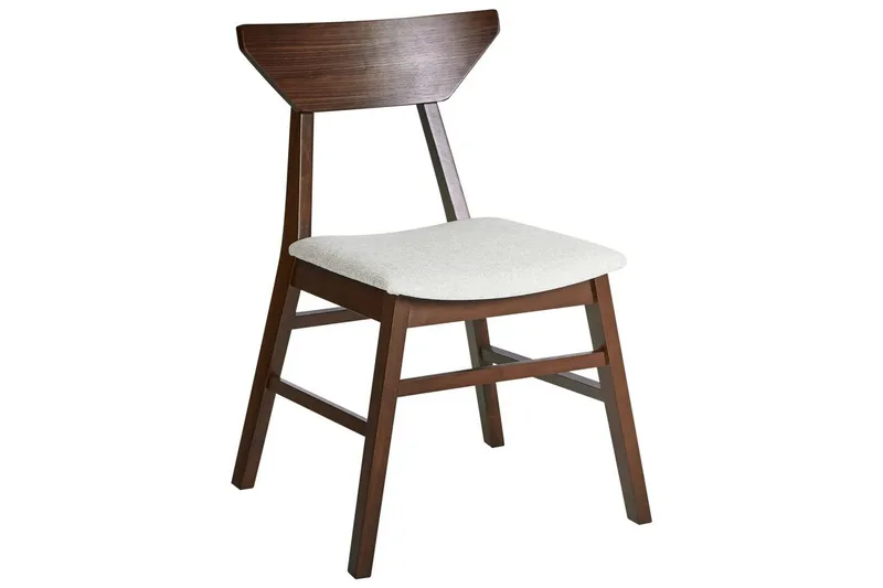 Set med 2 matstolar Hopkins - Brun, Beige - Möbler - Stolar & fåtöljer - Matstol & köksstol