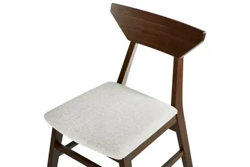 Set med 2 matstolar Hopkins - Brun, Beige - Möbler - Stolar & fåtöljer - Matstol & köksstol