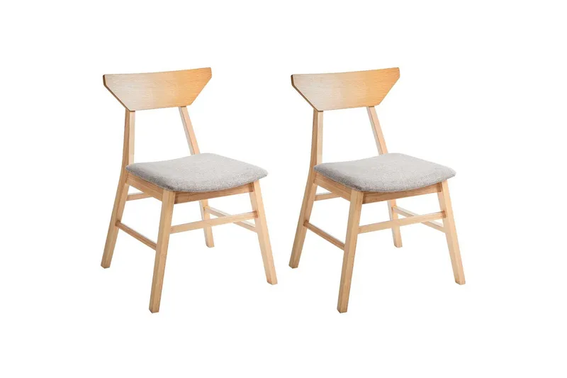 Set med 2 matstolar Hopkins - Brun, Taupe - Möbler - Stolar & fåtöljer - Matstol & köksstol