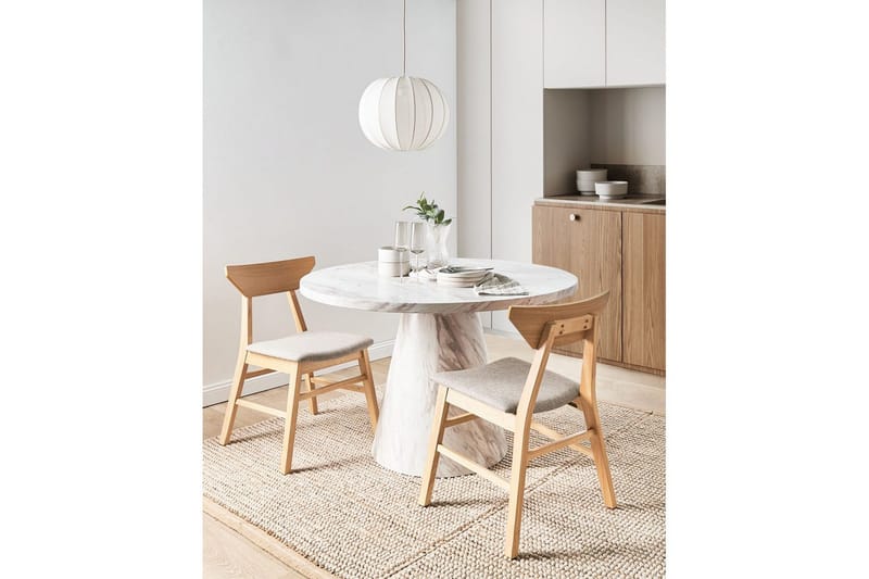 Set med 2 matstolar Hopkins - Brun, Taupe - Möbler - Stolar & fåtöljer - Matstol & köksstol