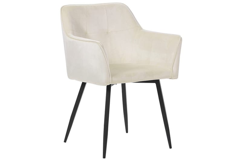 Set med 2 matstolar Jasmin - Beige, svart - Möbler - Stolar & fåtöljer - Matstol & köksstol