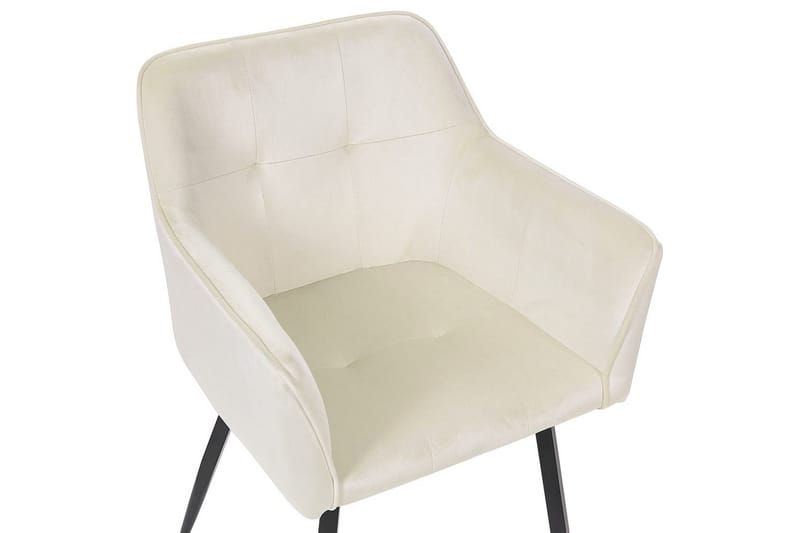 Set med 2 matstolar Jasmin - Beige, svart - Möbler - Stolar & fåtöljer - Matstol & köksstol