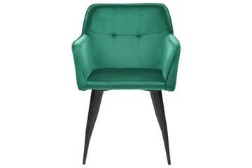 Set med 2 matstolar Jasmin - Grön, Svart - Möbler - Stolar & fåtöljer - Matstol & köksstol