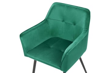Set med 2 matstolar Jasmin - Grön, Svart - Möbler - Stolar & fåtöljer - Matstol & köksstol