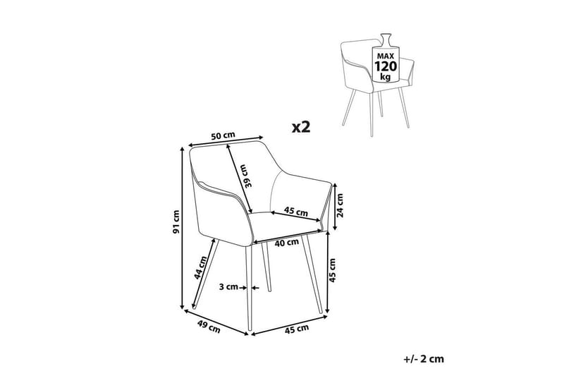 Set med 2 matstolar Jasmin - Gul, Svart - Möbler - Stolar & fåtöljer - Matstol & köksstol