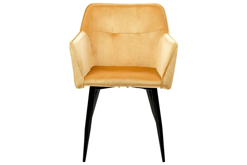 Set med 2 matstolar Jasmin - Gul, Svart - Möbler - Stolar & fåtöljer - Matstol & köksstol