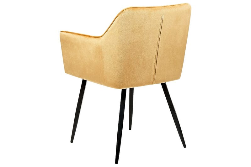 Set med 2 matstolar Jasmin - Gul, Svart - Möbler - Stolar & fåtöljer - Matstol & köksstol