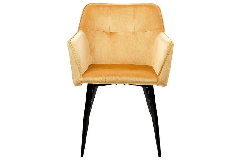 Set med 2 matstolar Jasmin - Gul, Svart - Möbler - Stolar & fåtöljer - Matstol & köksstol