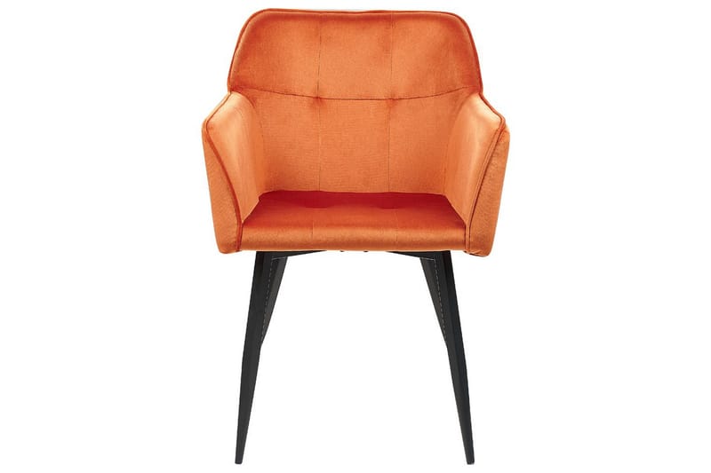 Set med 2 matstolar Jasmin - Orange, svart - Möbler - Stolar & fåtöljer - Matstol & köksstol