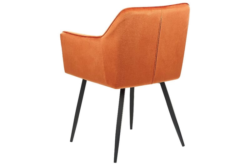 Set med 2 matstolar Jasmin - Orange, svart - Möbler - Stolar & fåtöljer - Matstol & köksstol