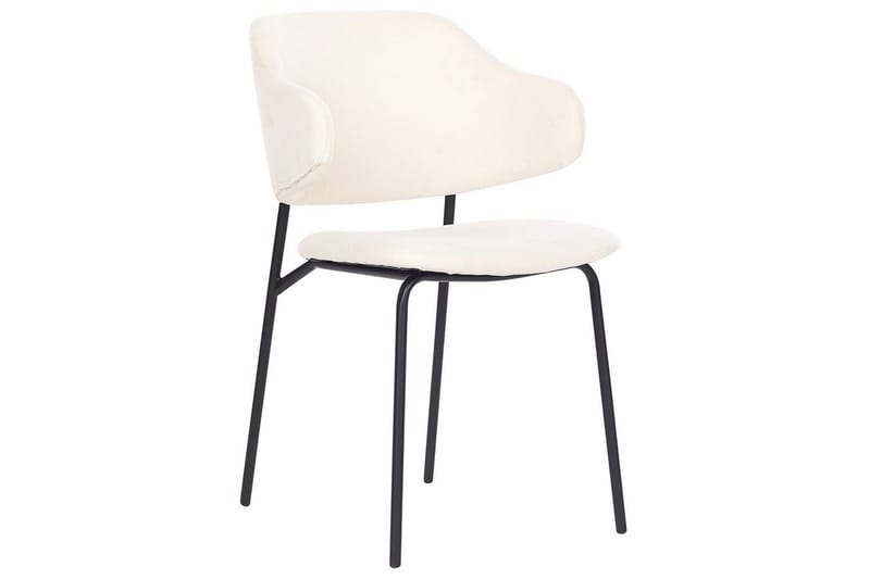 Set med 2 matstolar Kenai - Beige, svart - Möbler - Stolar & fåtöljer - Matstol & köksstol