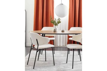 Set med 2 matstolar Kenai - Beige, svart - Möbler - Stolar & fåtöljer - Matstol & köksstol