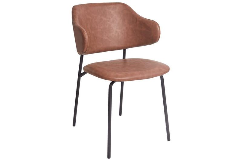 Set med 2 matstolar Kenai - Brun, Svart - Möbler - Stolar & fåtöljer - Matstol & köksstol