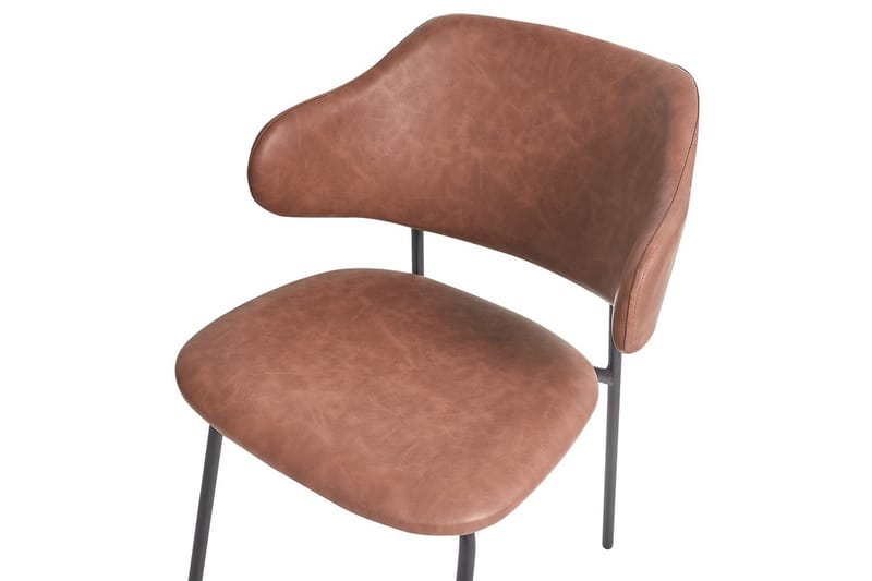 Set med 2 matstolar Kenai - Brun, Svart - Möbler - Stolar & fåtöljer - Matstol & köksstol