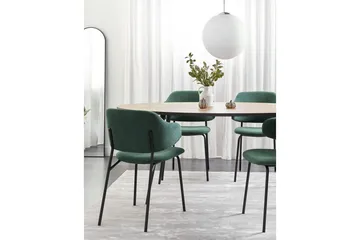 Set med 2 matstolar Kenai - Grön, Svart - Möbler - Stolar & fåtöljer - Matstol & köksstol