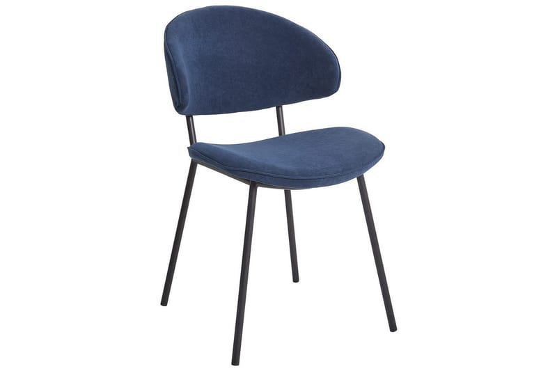 Set med 2 matstolar Kiana - Blå, Svart - Möbler - Stolar & fåtöljer - Matstol & köksstol