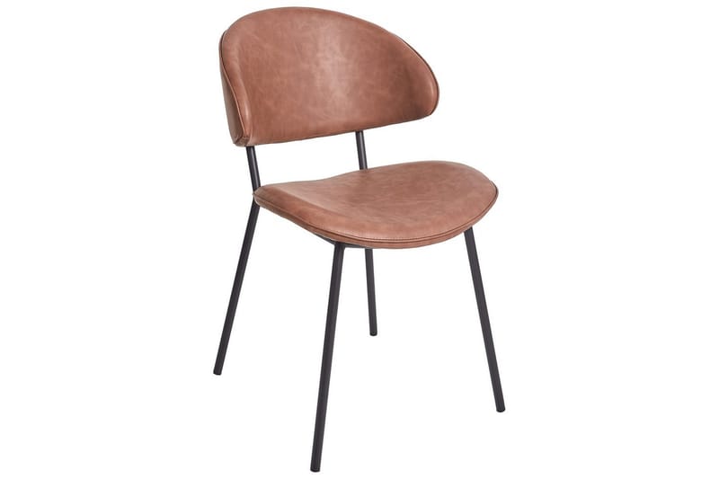 Set med 2 matstolar Kiana - Brun, Svart - Möbler - Stolar & fåtöljer - Matstol & köksstol