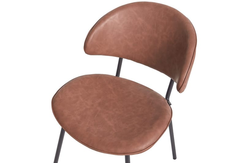 Set med 2 matstolar Kiana - Brun, Svart - Möbler - Stolar & fåtöljer - Matstol & köksstol