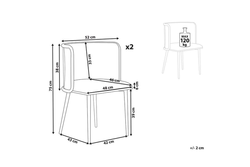 Set med 2 matstolar Kobuk - Möbler - Stolar & fåtöljer - Matstol & köksstol