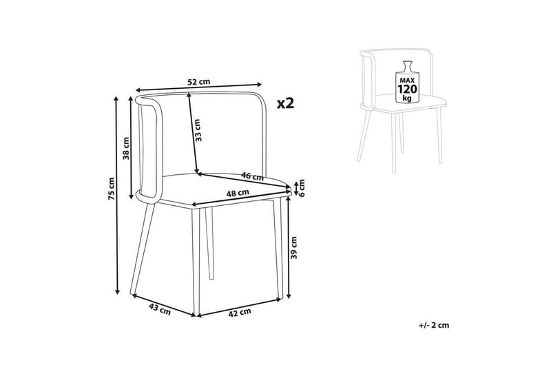 Set med 2 matstolar Kobuk - Möbler - Stolar & fåtöljer - Matstol & köksstol