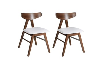 Set med 2 matstolar Lacota - Brun, grå - Möbler - Stolar & fåtöljer - Matstol & köksstol