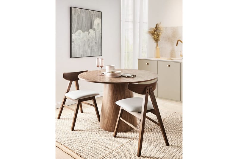 Set med 2 matstolar Lacota - Brun, grå - Möbler - Stolar & fåtöljer - Matstol & köksstol