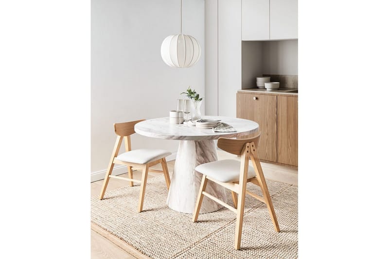 Set med 2 matstolar Lacota - Ljusbrun, grå - Möbler - Stolar & fåtöljer - Matstol & köksstol