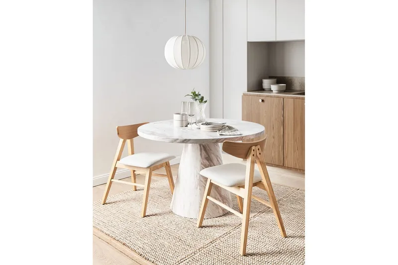 Set med 2 matstolar Lacota - Ljusbrun, grå - Möbler - Stolar & fåtöljer - Matstol & köksstol