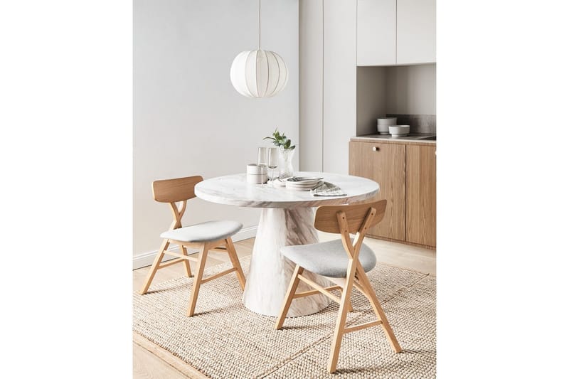 Set med 2 matstolar Leland - Brun, grå - Möbler - Stolar & fåtöljer - Matstol & köksstol