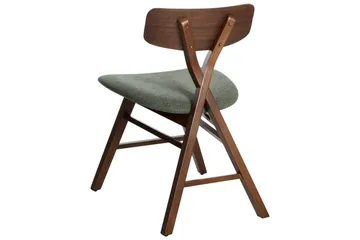 Set med 2 matstolar Leland - Brun, Grön - Möbler - Stolar & fåtöljer - Matstol & köksstol