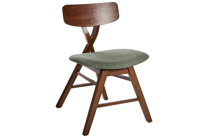 Set med 2 matstolar Leland - Brun, Grön - Möbler - Stolar & fåtöljer - Matstol & köksstol