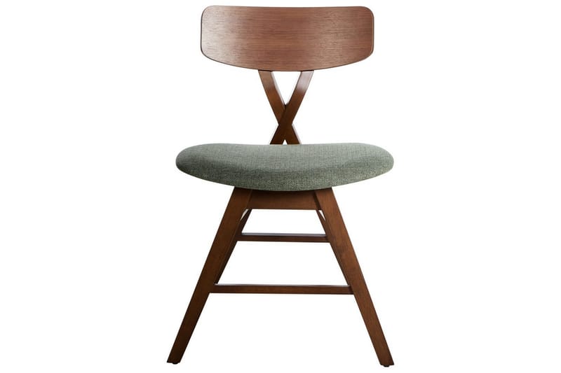 Set med 2 matstolar Leland - Brun, Grön - Möbler - Stolar & fåtöljer - Matstol & köksstol