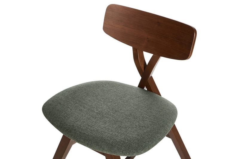 Set med 2 matstolar Leland - Brun, Grön - Möbler - Stolar & fåtöljer - Matstol & köksstol