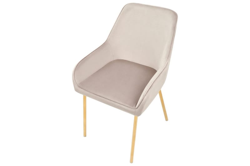 Set med 2 matstolar Loverna - Beige, guld/Sammet - Möbler - Stolar & fåtöljer - Matstol & köksstol