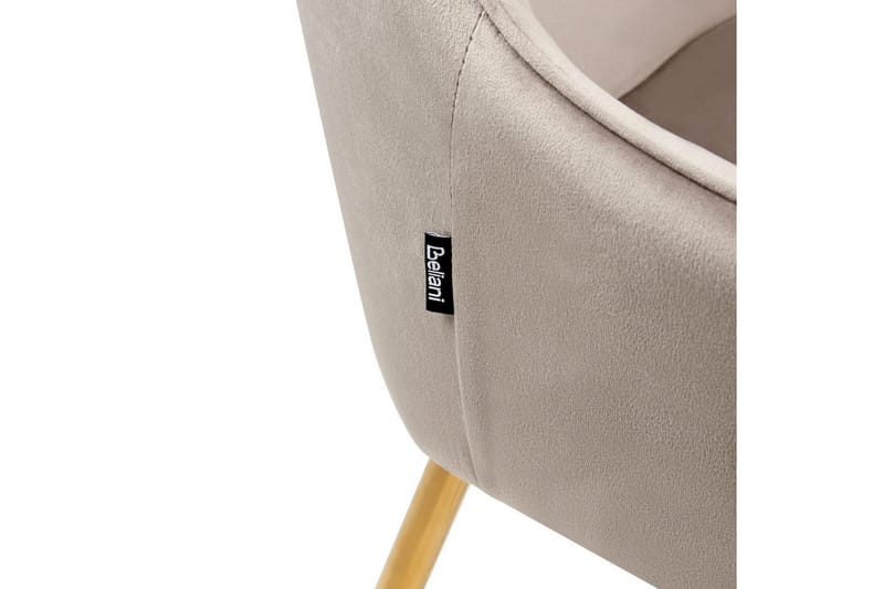 Set med 2 matstolar Loverna - Beige, guld/Sammet - Möbler - Stolar & fåtöljer - Matstol & köksstol