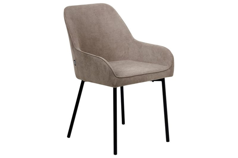 Set med 2 matstolar Loverna - Beige, svart/Manchestertyg - Möbler - Stolar & fåtöljer - Matstol & köksstol