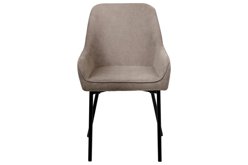 Set med 2 matstolar Loverna - Beige, svart/Manchestertyg - Möbler - Stolar & fåtöljer - Matstol & köksstol