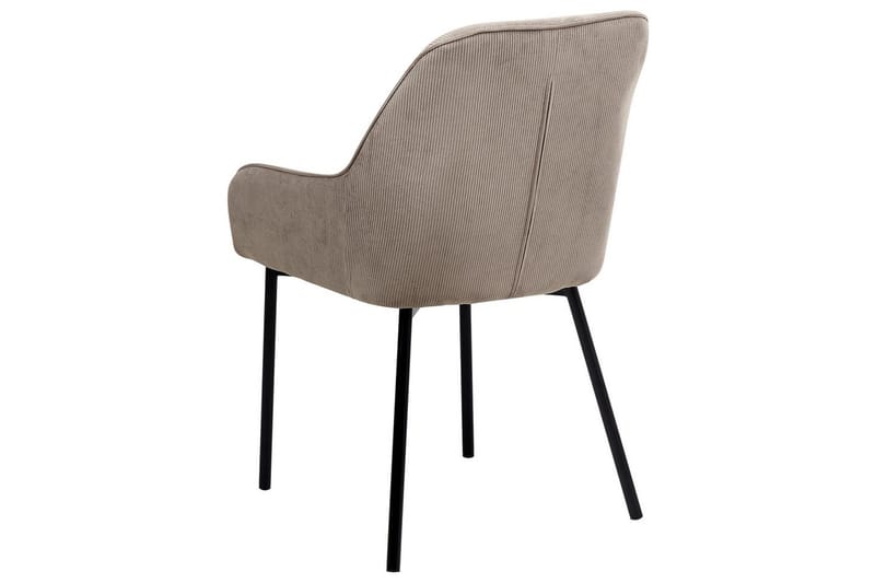 Set med 2 matstolar Loverna - Beige, svart/Manchestertyg - Möbler - Stolar & fåtöljer - Matstol & köksstol