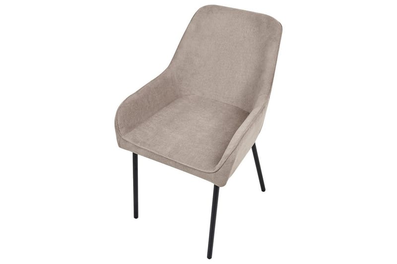 Set med 2 matstolar Loverna - Beige, svart/Manchestertyg - Möbler - Stolar & fåtöljer - Matstol & köksstol