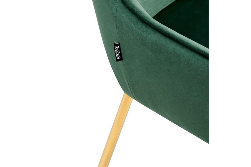 Set med 2 matstolar Loverna - Grönt, guld/Sammet - Möbler - Stolar & fåtöljer - Matstol & köksstol