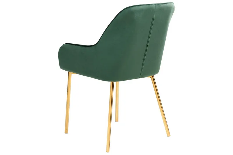 Set med 2 matstolar Loverna - Grönt, guld/Sammet - Möbler - Stolar & fåtöljer - Matstol & köksstol