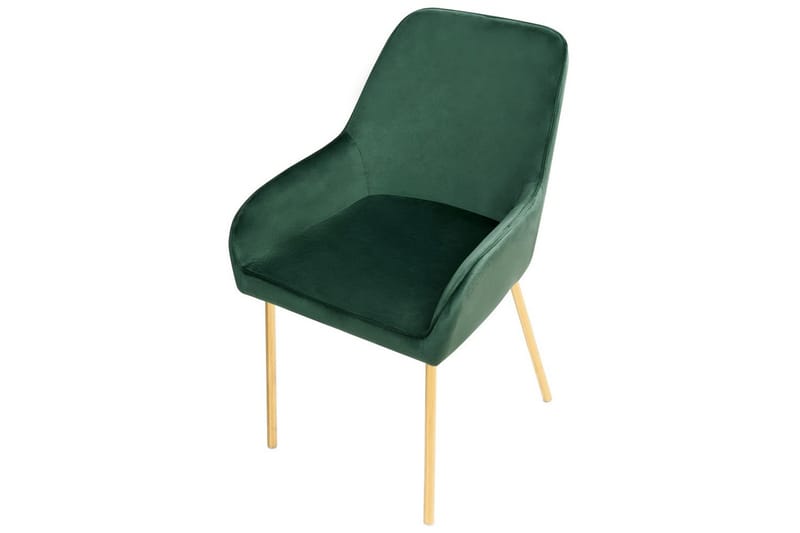 Set med 2 matstolar Loverna - Grönt, guld/Sammet - Möbler - Stolar & fåtöljer - Matstol & köksstol