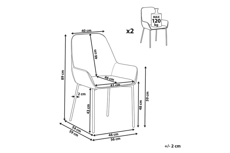 Set med 2 matstolar Loverna - Rosa, guld/Sammet - Möbler - Stolar & fåtöljer - Matstol & köksstol
