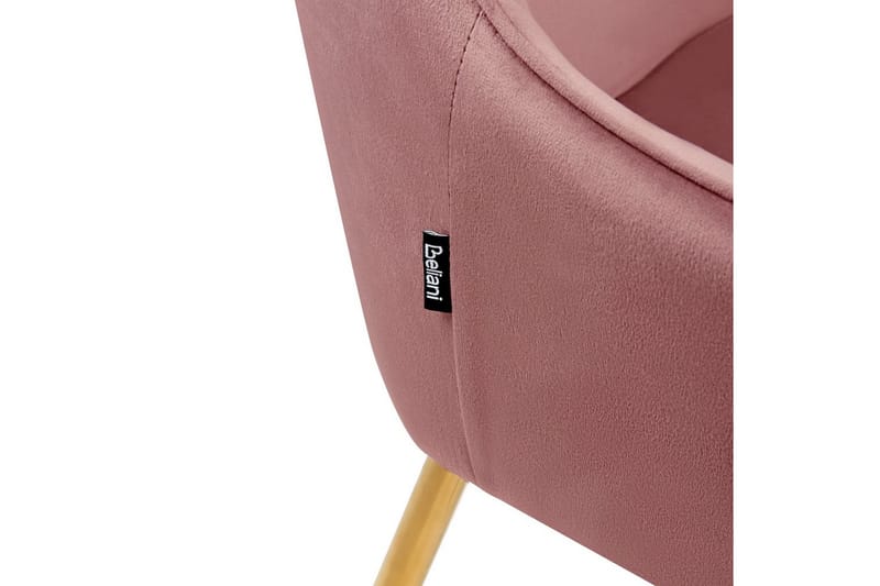 Set med 2 matstolar Loverna - Rosa, guld/Sammet - Möbler - Stolar & fåtöljer - Matstol & köksstol