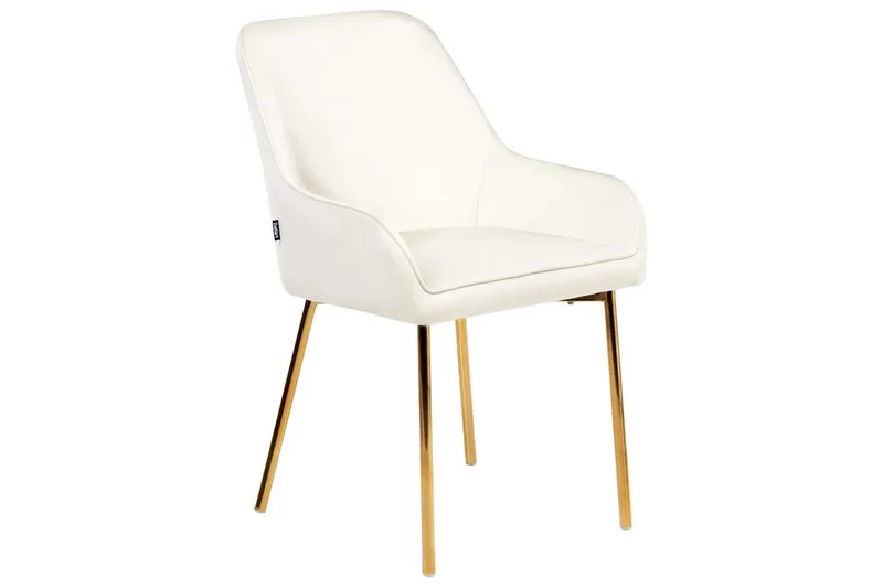 Set med 2 matstolar Loverna - Vitt, guld/Sammet - Möbler - Stolar & fåtöljer - Matstol & köksstol